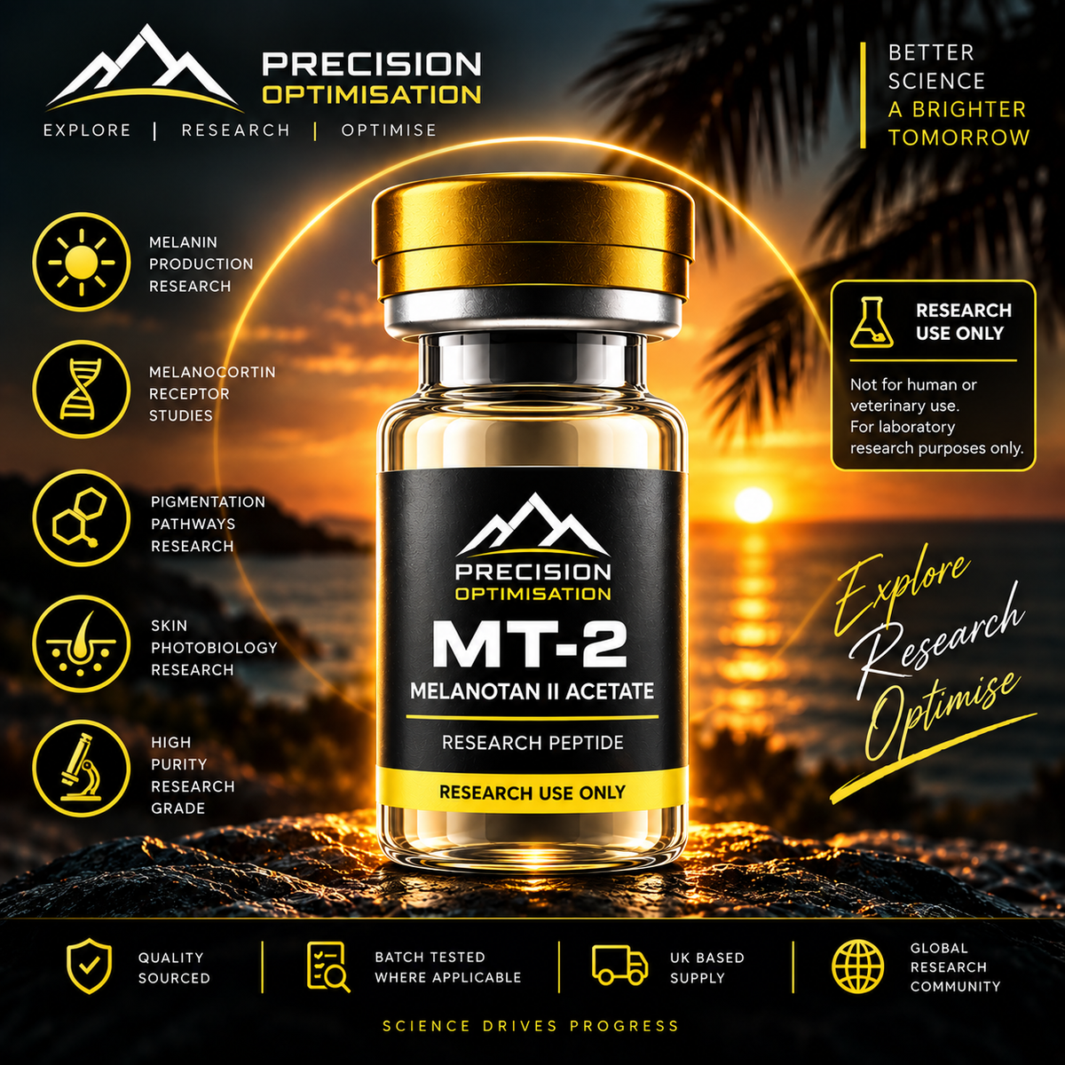 MT-2 (melanotan 2 Acetate) 10 X 10mg Vials